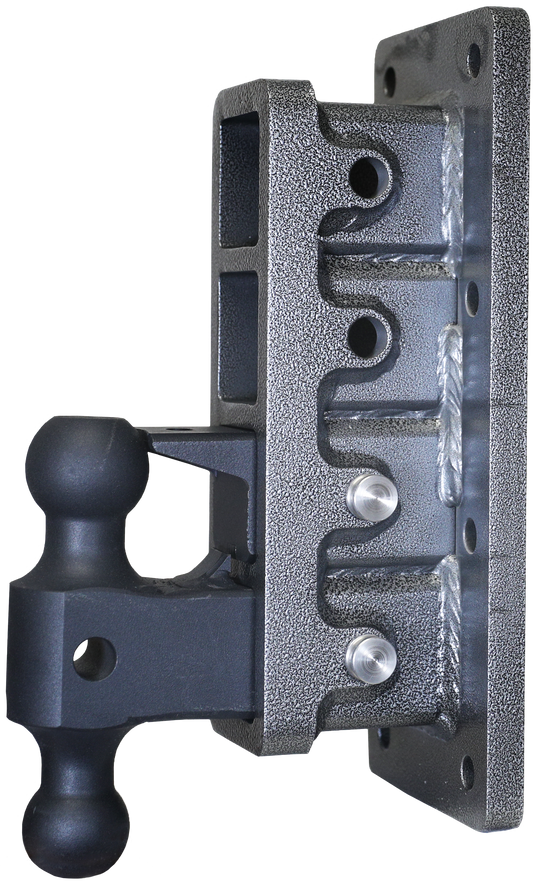 MEGA-DUTY 2.5" Bolt-On 9" Drop 3.5K TW 32K Hitch with Dual-Ball & Pintle Lock by GEN-Y Hitch
