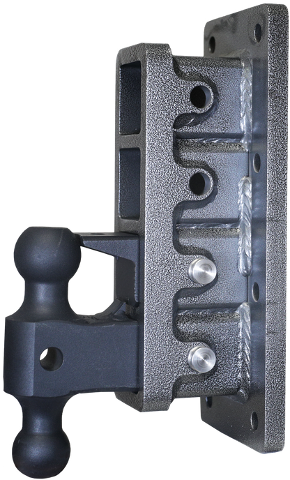 MEGA-DUTY 2.5" Bolt-On 9" Drop 3.5K TW 32K Hitch with Dual-Ball & Pintle Lock by GEN-Y Hitch