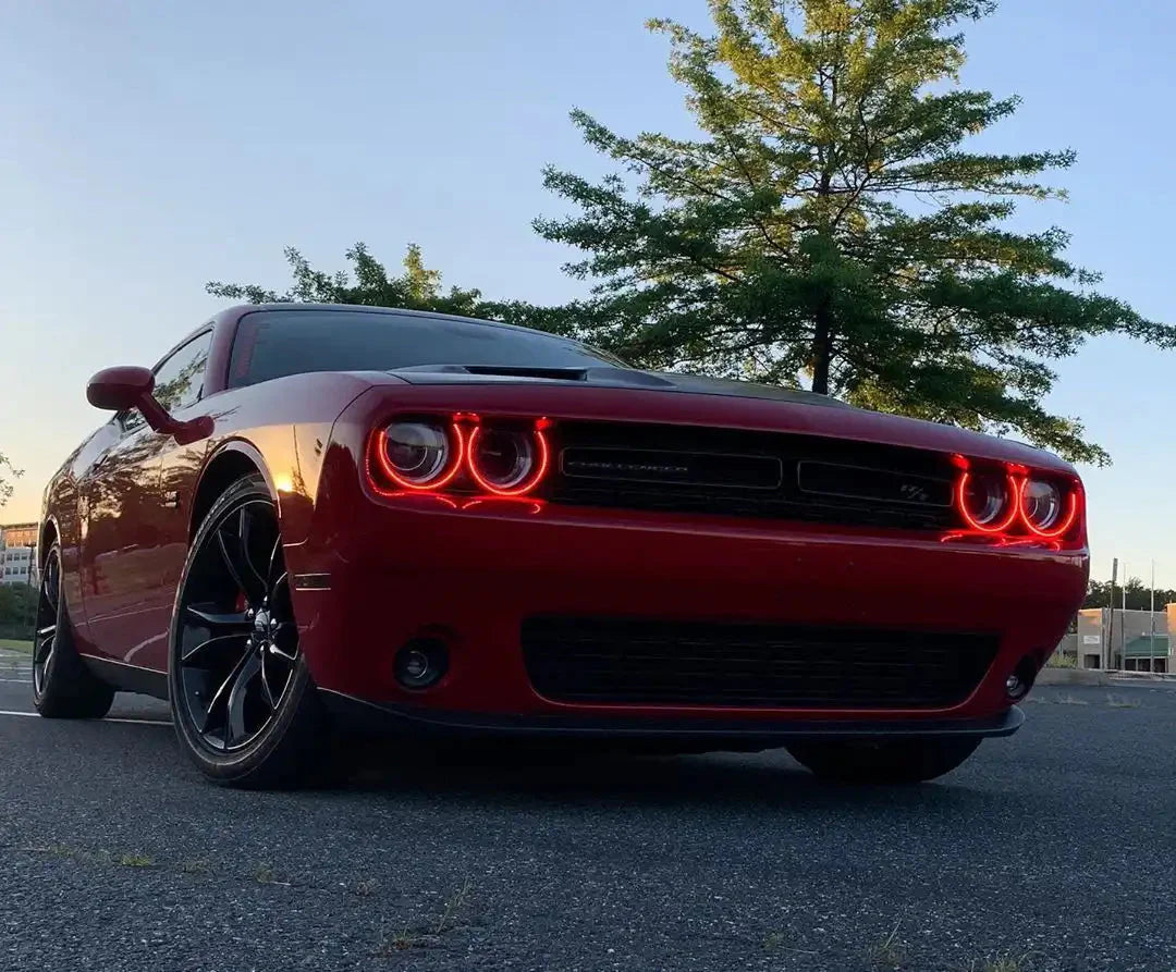 ORACLE Lighting 2015-2023 Dodge Challenger Dynamic ColorSHIFT Headlight Halo Kit - Surface Mount by ORACLE Lighting