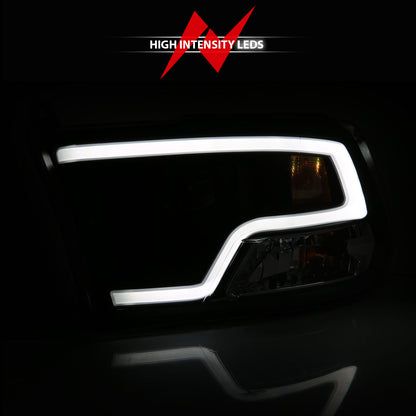 Projector Headlights Plank Style Design Black by ANZO USA