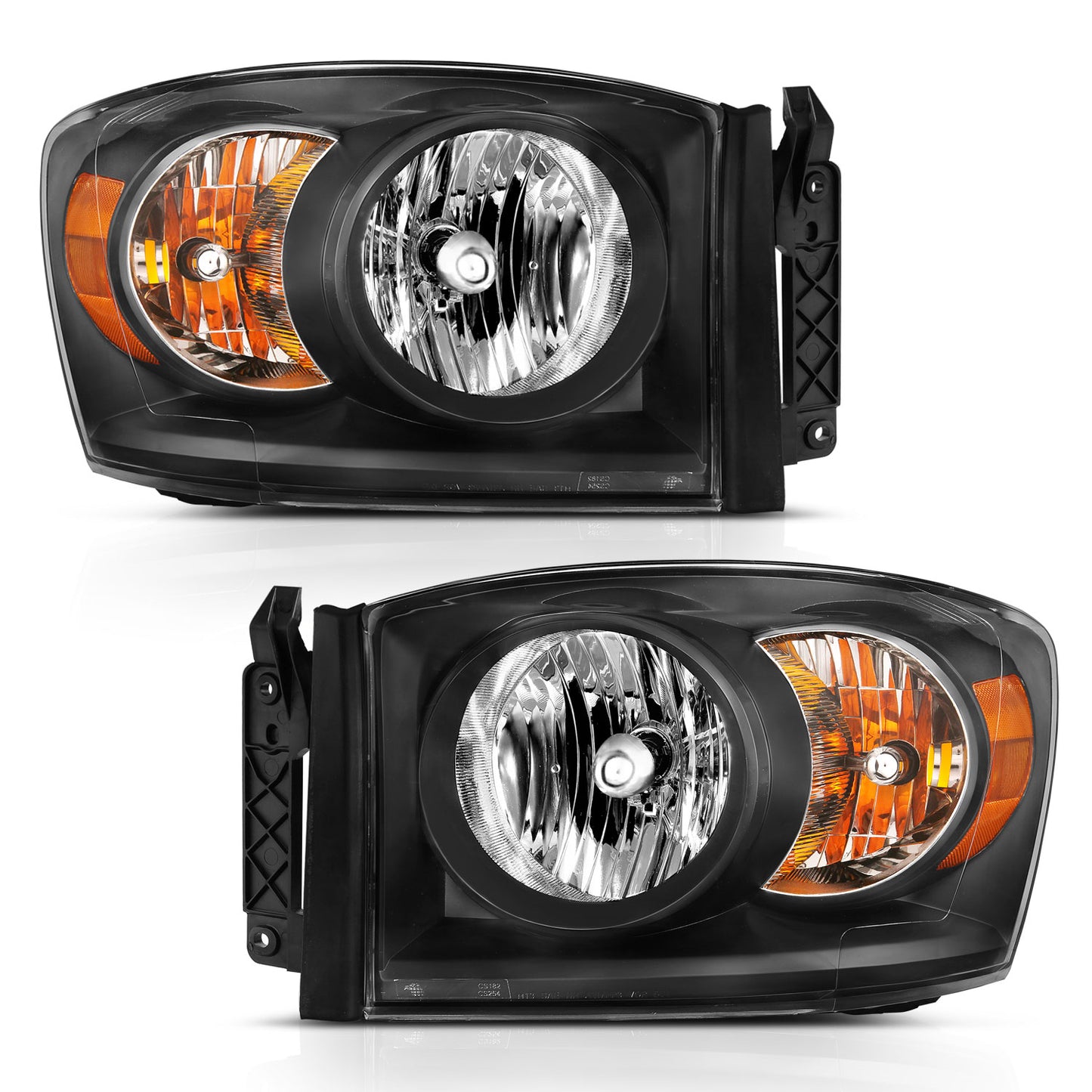 Crystal Headlight Black Amber by ANZO USA