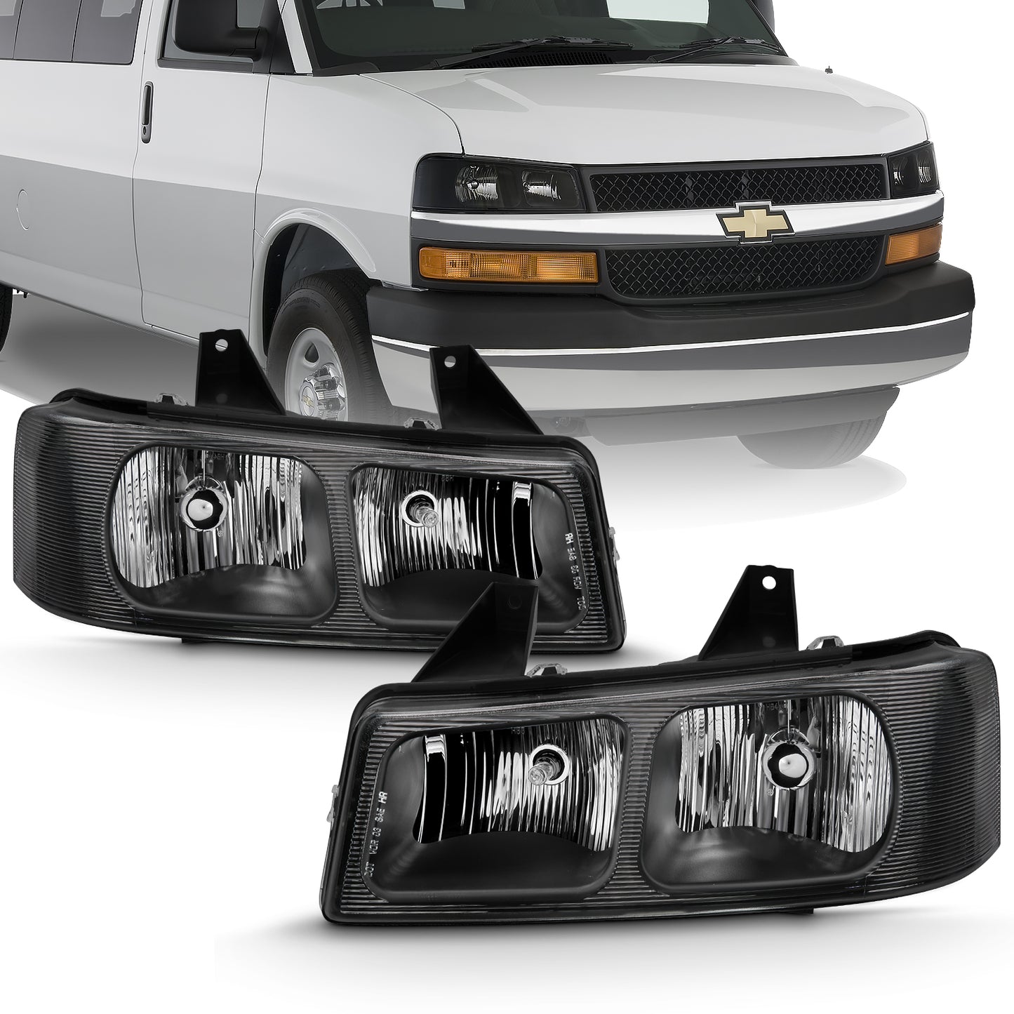 Crystal Headlight Black by ANZO USA