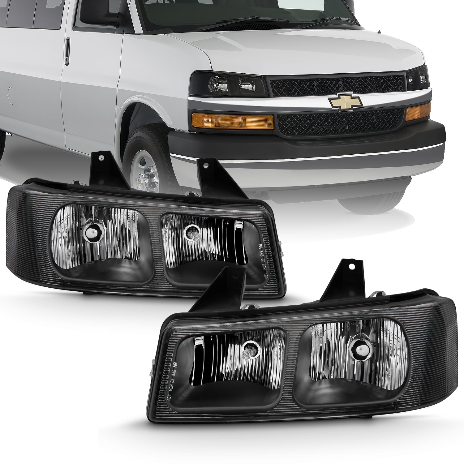 Crystal Headlight Black by ANZO USA