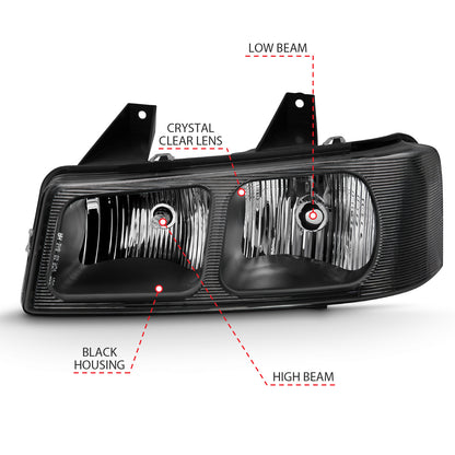 Crystal Headlight Black by ANZO USA