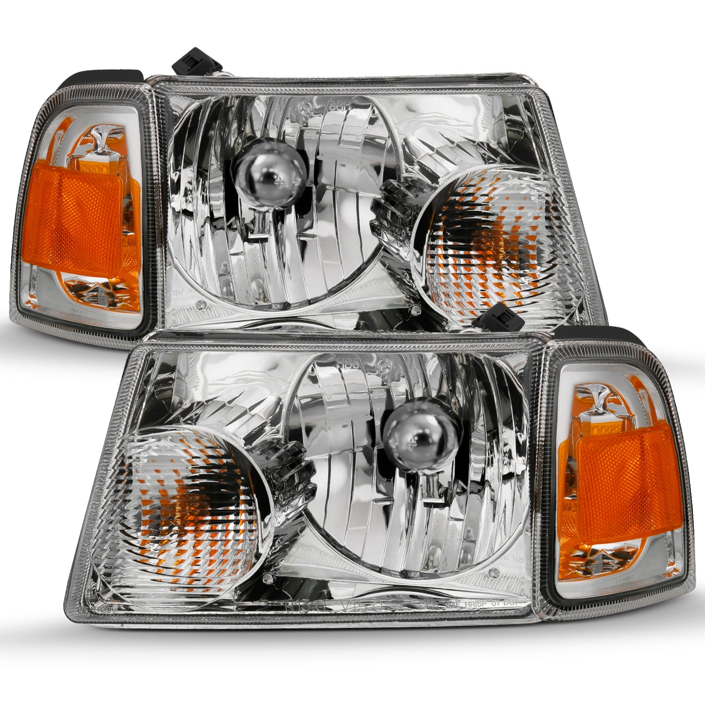 Crystal Headlights Chrome w/ Corner Lights by ANZO USA