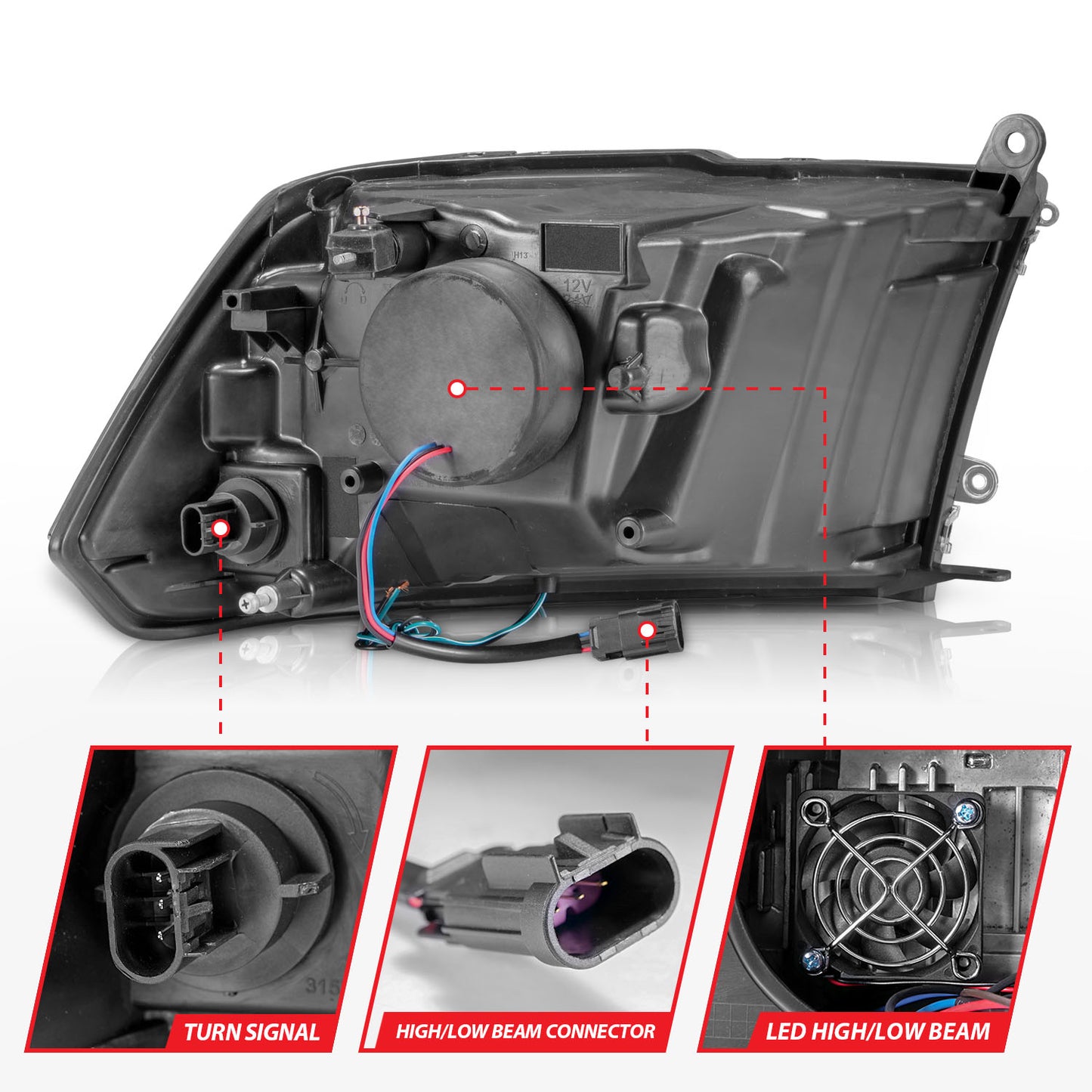 LED Projector Headlight by ANZO USA