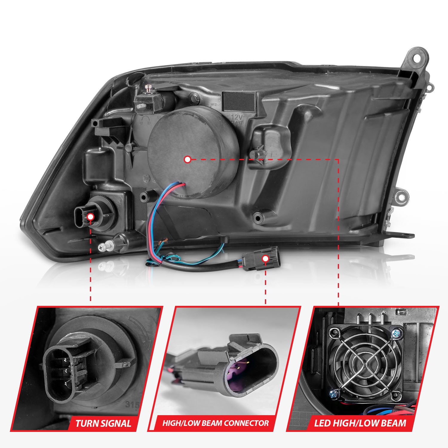 LED Projector Headlight by ANZO USA