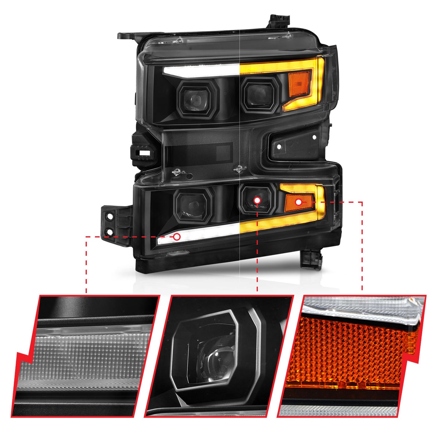 LED Projector Headlight by ANZO USA