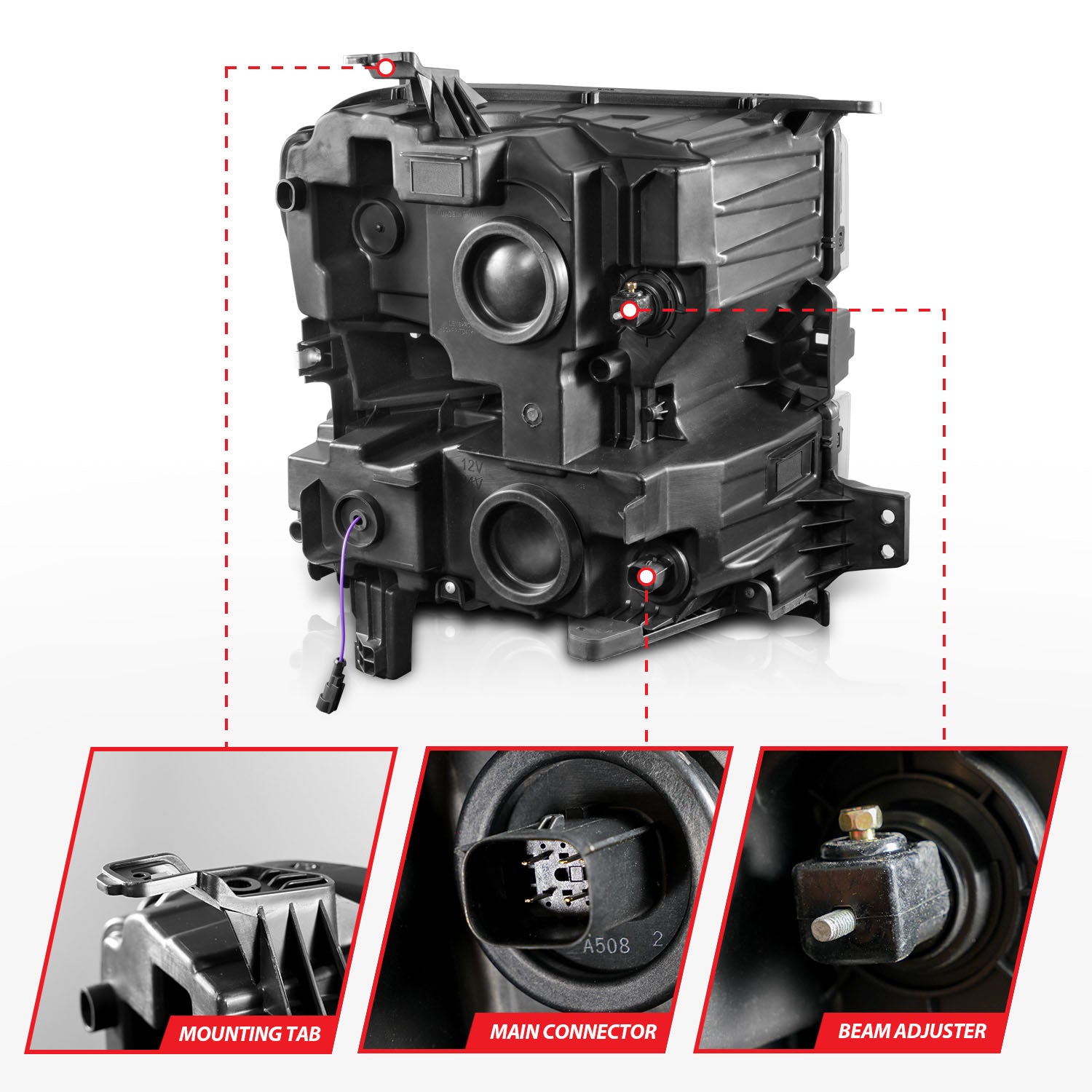 LED Projector Headlight by ANZO USA