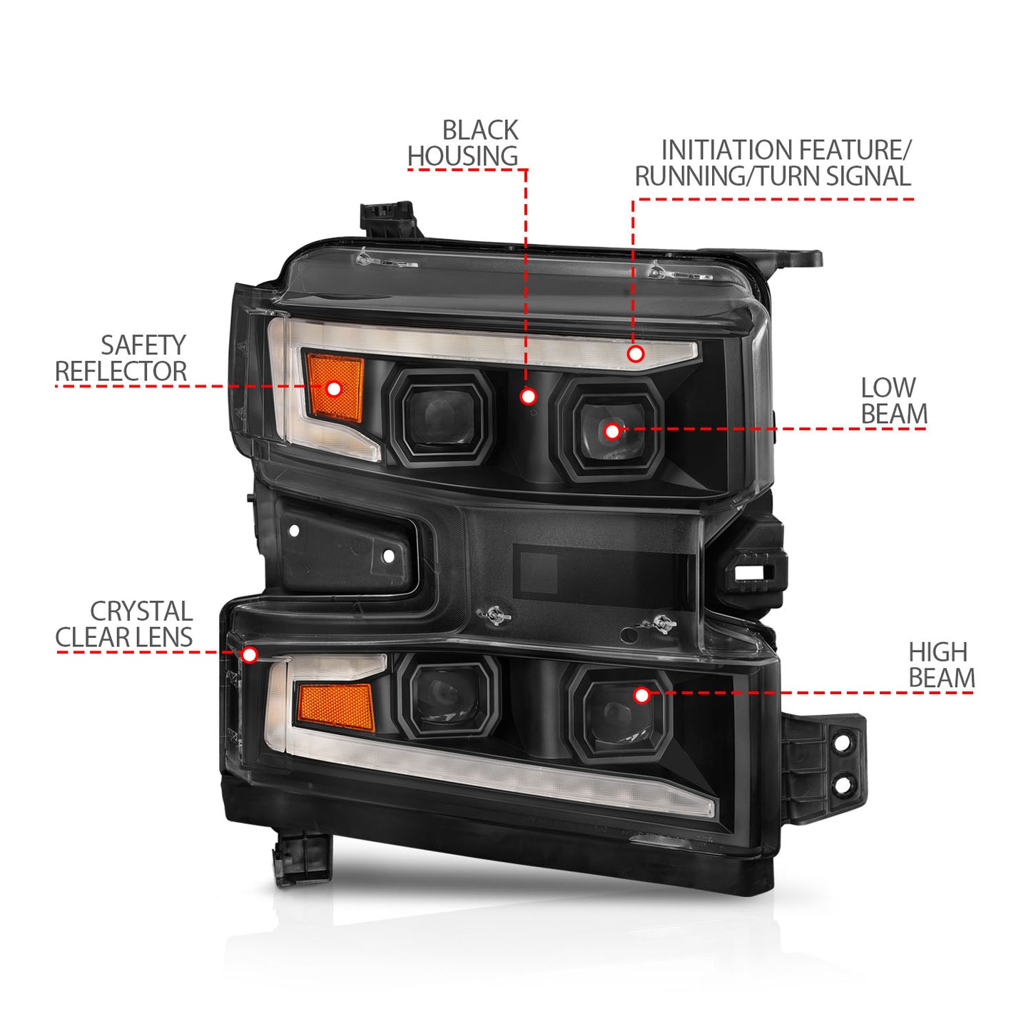 LED Projector Headlight by ANZO USA