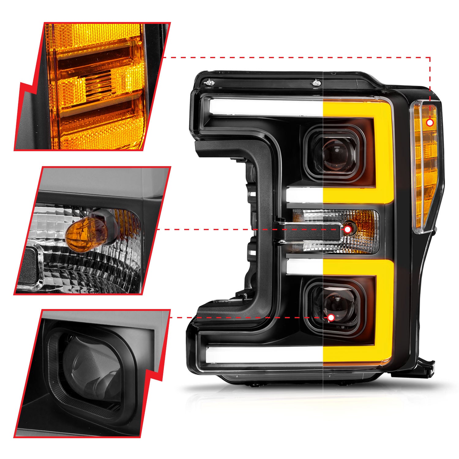 LED Projector Headlight by ANZO USA