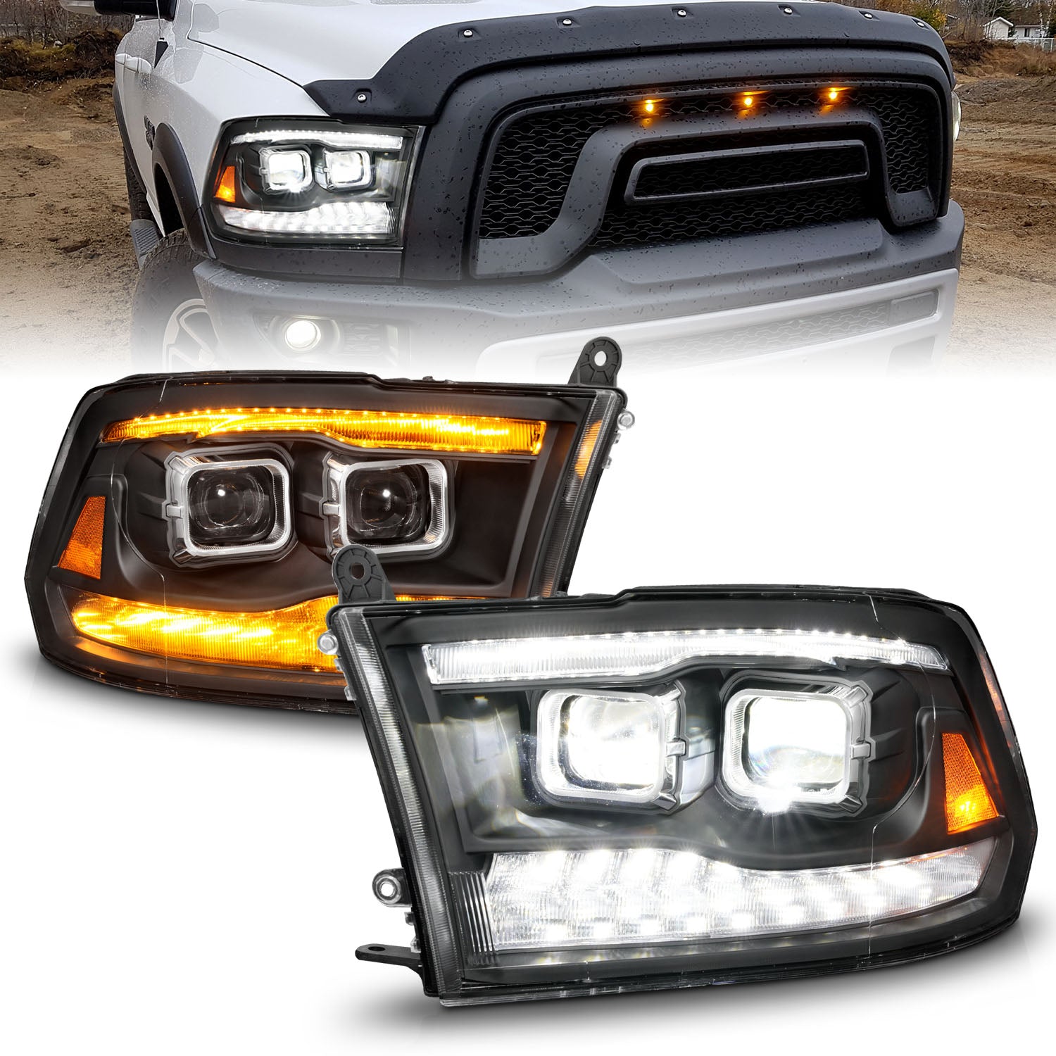 LED Projector Headlight by ANZO USA