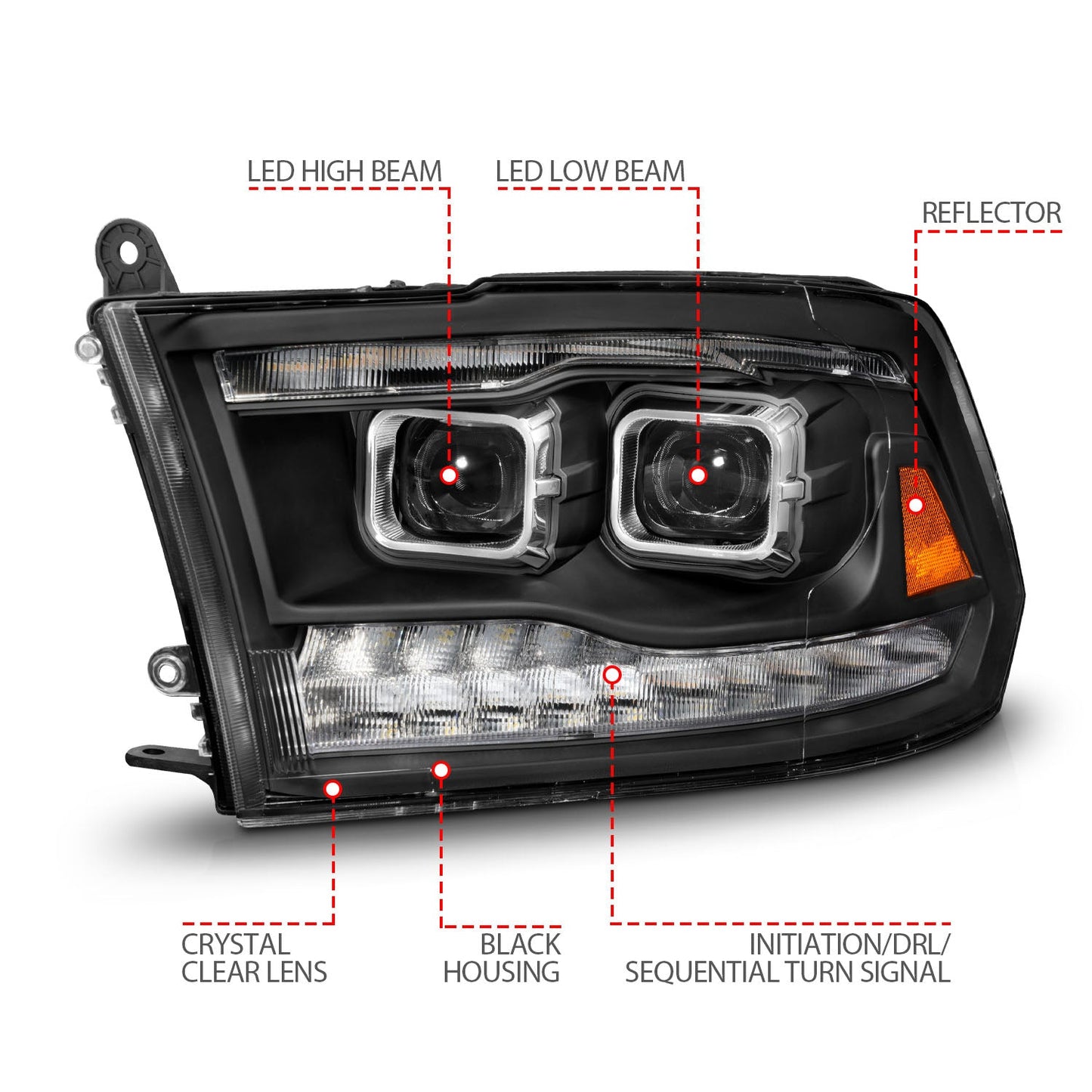 LED Projector Headlight by ANZO USA