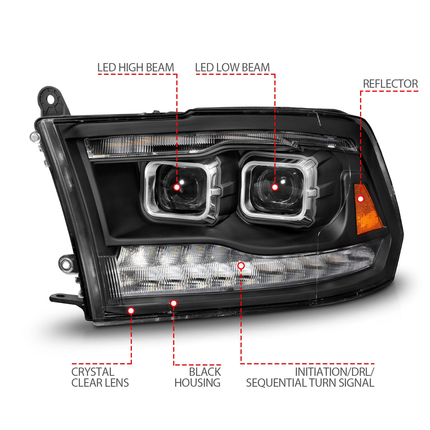 LED Projector Headlight by ANZO USA