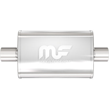 Straight-Through Performance Muffler; 2.5in. Center/Center; 4x14x9 Body by MagnaFlow Exhaust Products