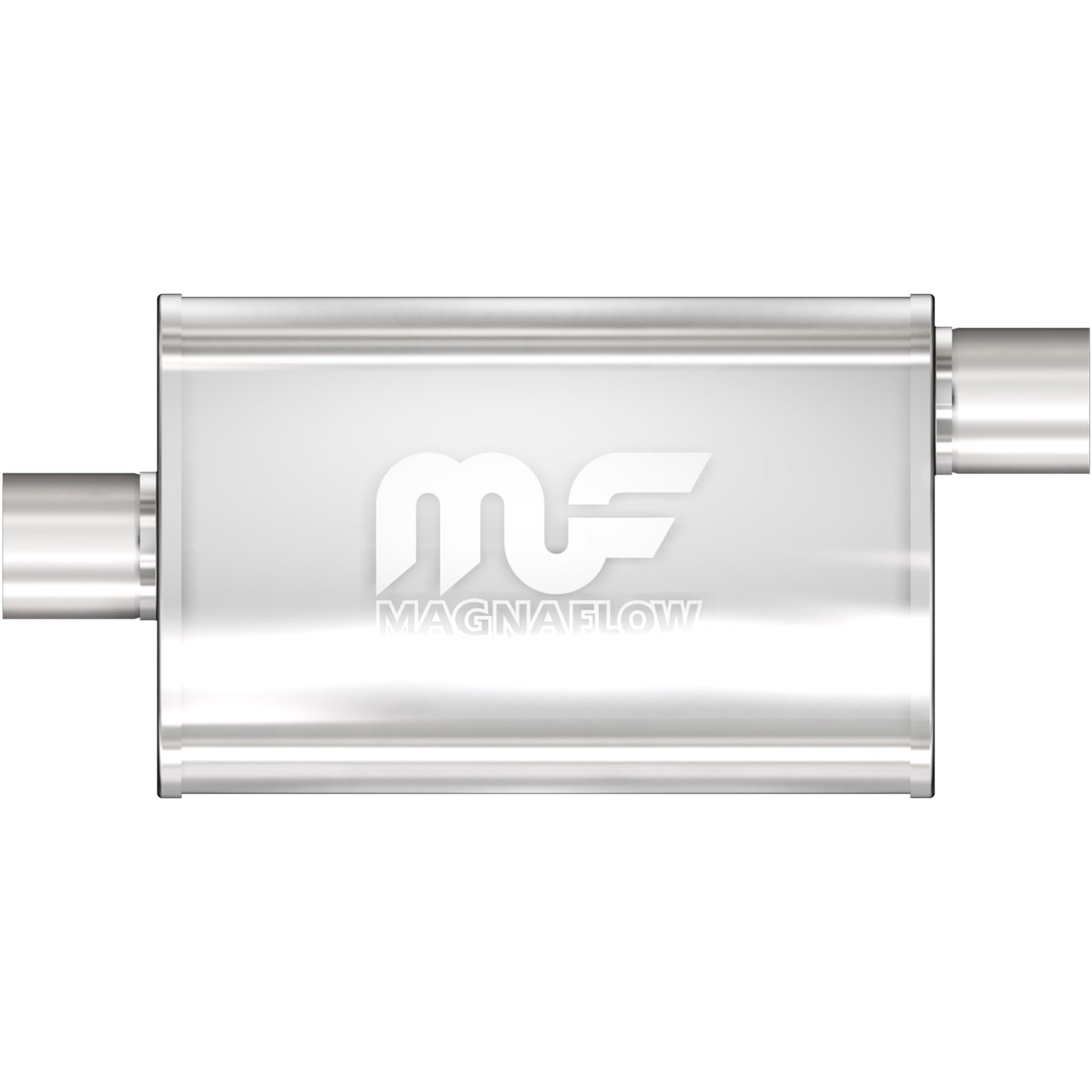 Straight-Through Performance Muffler; 2.25in. Offset/Center; 4x14x9 Body by MagnaFlow Exhaust Products