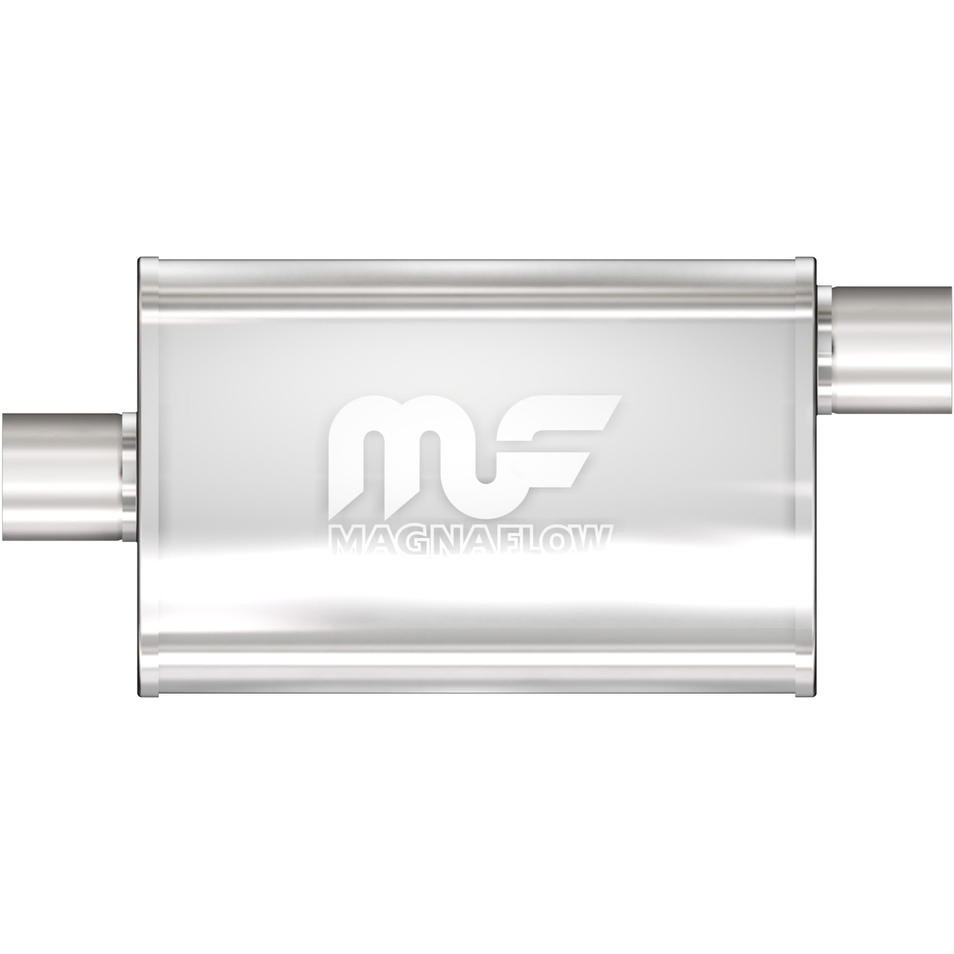 Straight-Through Performance Muffler; 2.5in. Center/Offset; 4x14x9 Body by MagnaFlow Exhaust Products