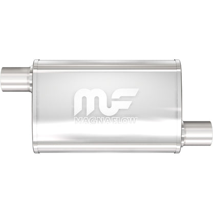 Straight-Through Performance Muffler; 2.25in. Offset/Offset; 4x14x9 Body by MagnaFlow Exhaust Products