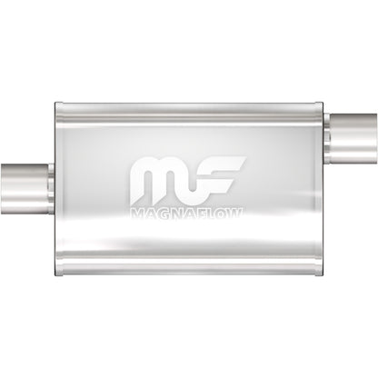 Straight-Through Performance Muffler; 2.5in. Offset/Center; 4x18x9 Body by MagnaFlow Exhaust Products