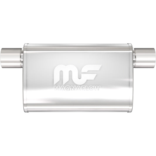 Straight-Through Performance Muffler; 2.5in. Offset Same Side; 4x11x9 Body by MagnaFlow Exhaust Products