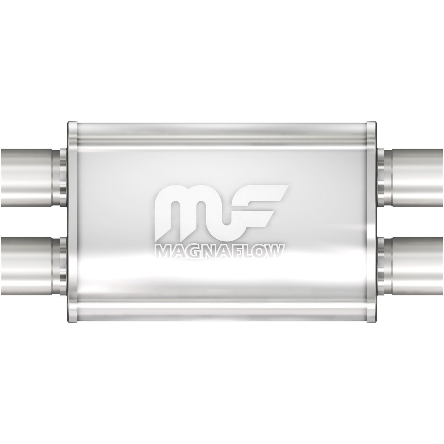 Magnaflow Straight-Through Performance Muffler; 2.25in. Dual/Dual; 4x14x9 Body by MagnaFlow Exhaust Products