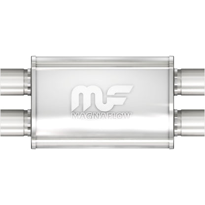 Magnaflow Straight-Through Performance Muffler; 2.25in. Dual/Dual; 4x14x9 Body by MagnaFlow Exhaust Products