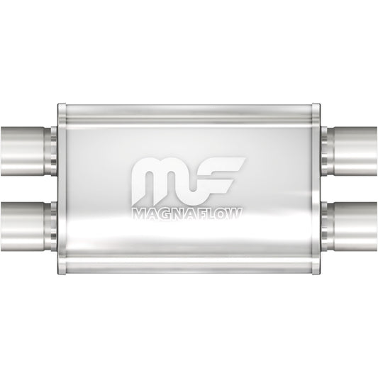 Magnaflow Straight-Through Performance Muffler; 2.25in. Dual/Dual; 4x14x9 Body by MagnaFlow Exhaust Products