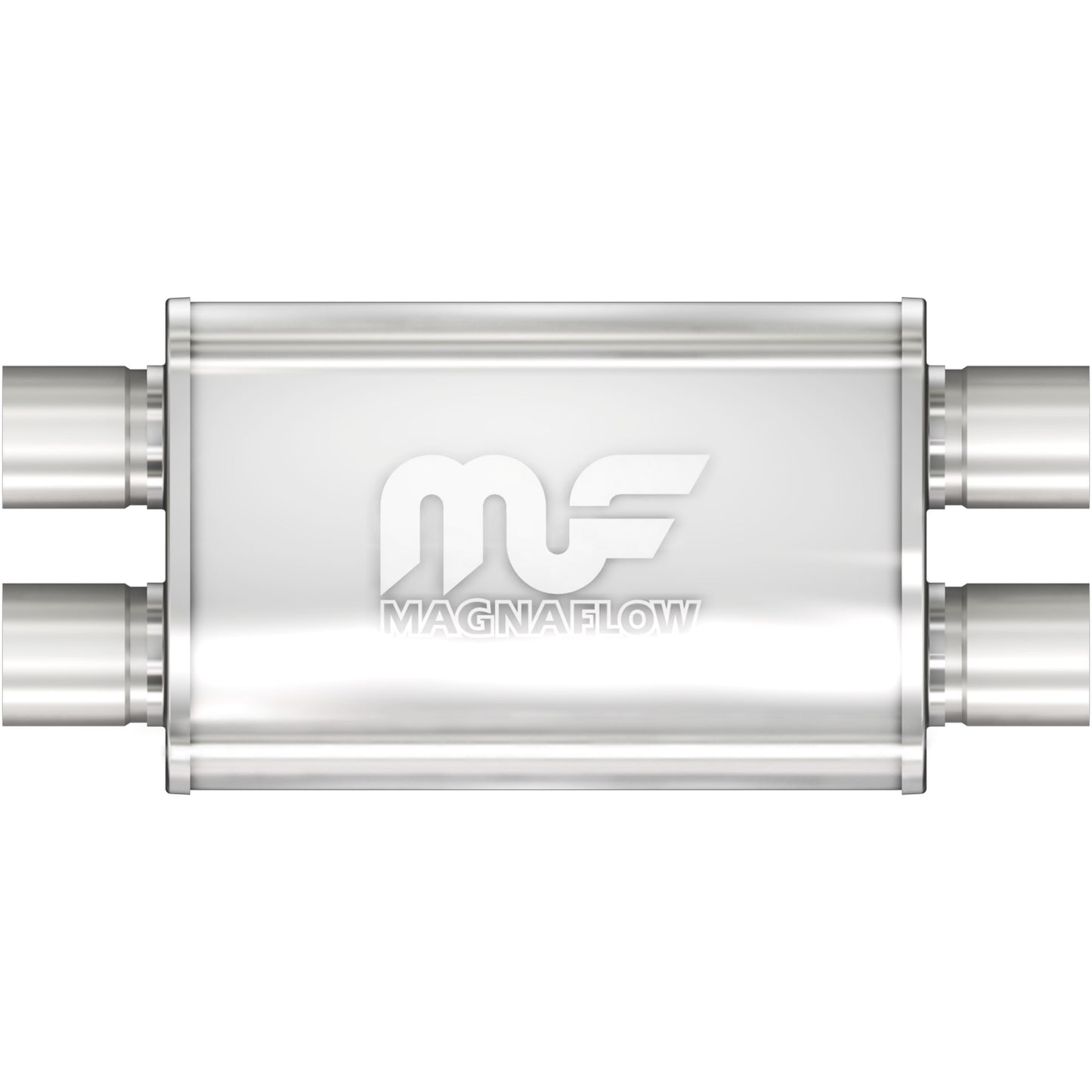 Magnaflow Straight-Through Performance Muffler; 2.5in. Dual/Dual; 4x14x9 Body by MagnaFlow Exhaust Products