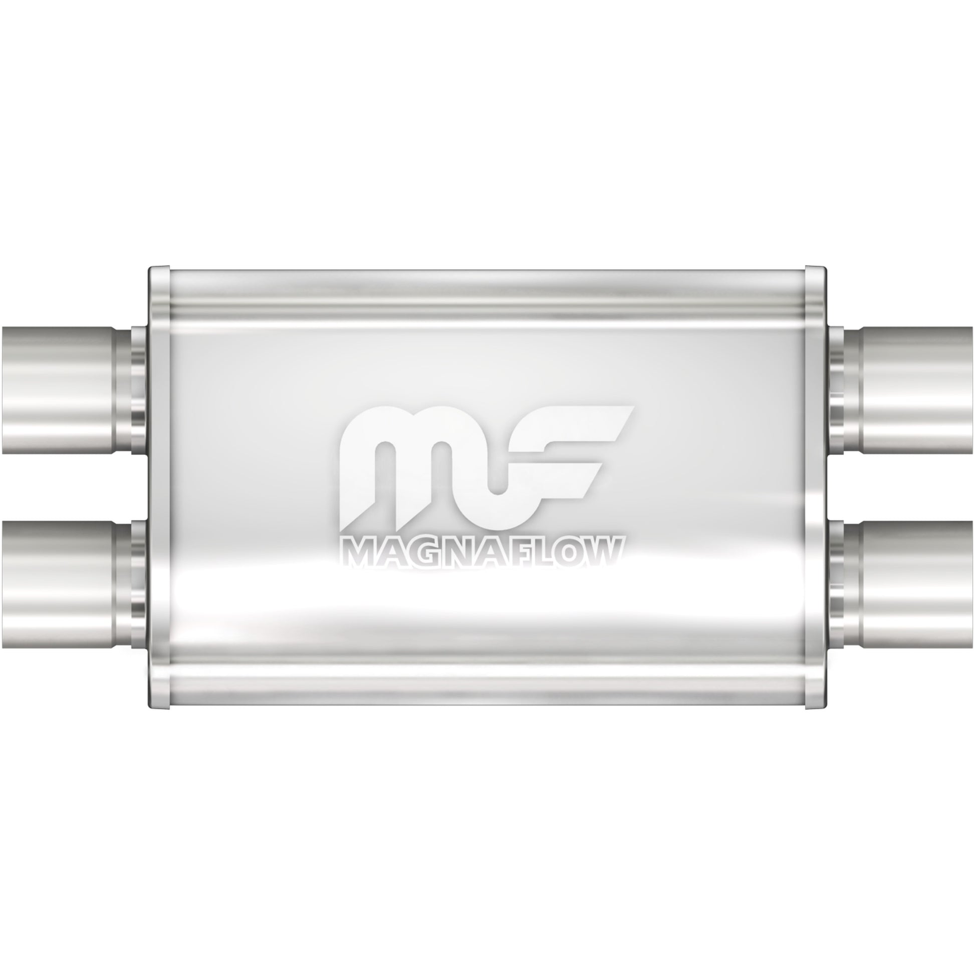 Magnaflow Straight-Through Performance Muffler; 2.5in. Dual/Dual; 4x14x9 Body by MagnaFlow Exhaust Products