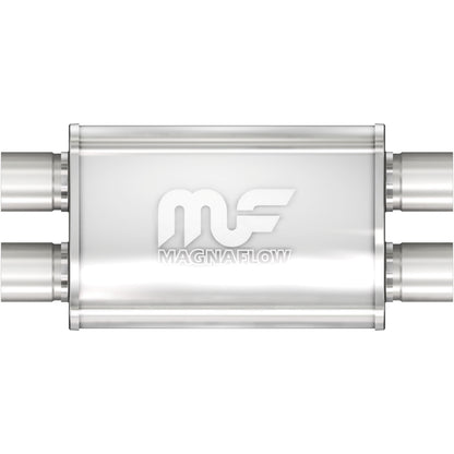 Magnaflow Straight-Through Performance Muffler; 2.5in. Dual/Dual; 4x14x9 Body by MagnaFlow Exhaust Products