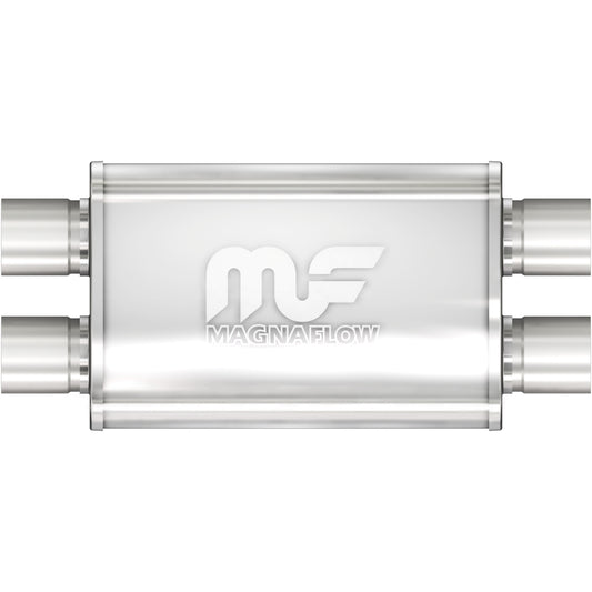 Magnaflow Straight-Through Performance Muffler; 2.5in. Dual/Dual; 4x14x9 Body by MagnaFlow Exhaust Products