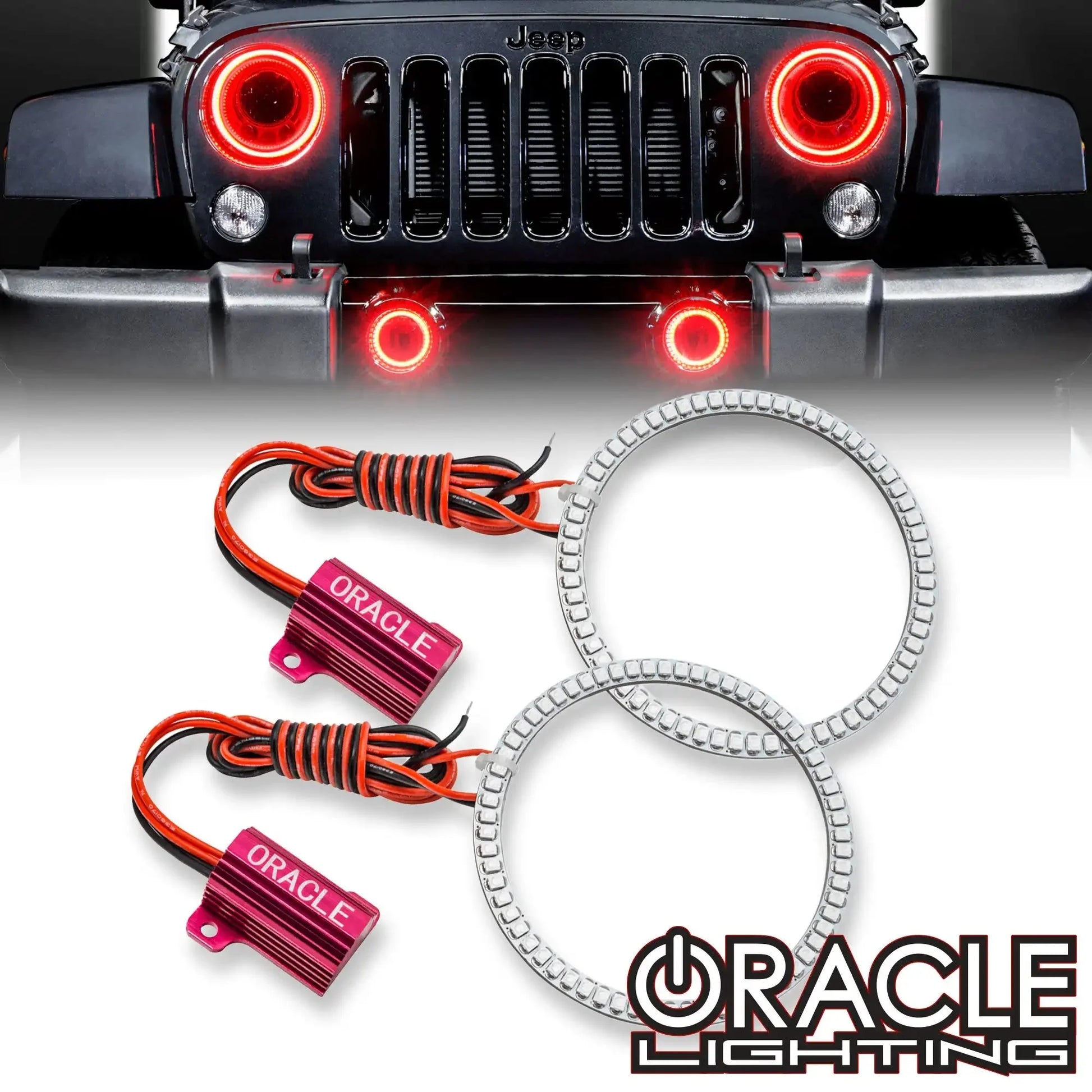 ORACLE Lighting 2007-2017 Jeep Wrangler JK LED Fog Light Halo Kit by ORACLE Lighting
