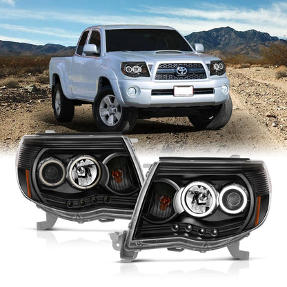 Projector Headlight Set w/Halo by ANZO USA