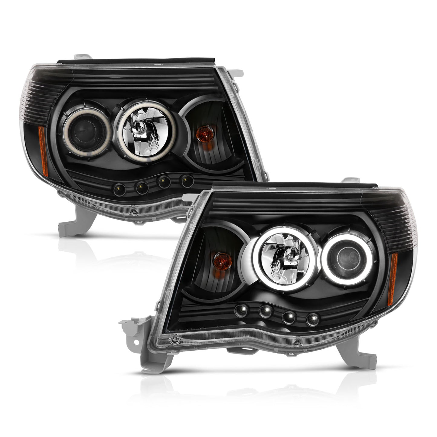 Projector Headlight Set w/Halo by ANZO USA