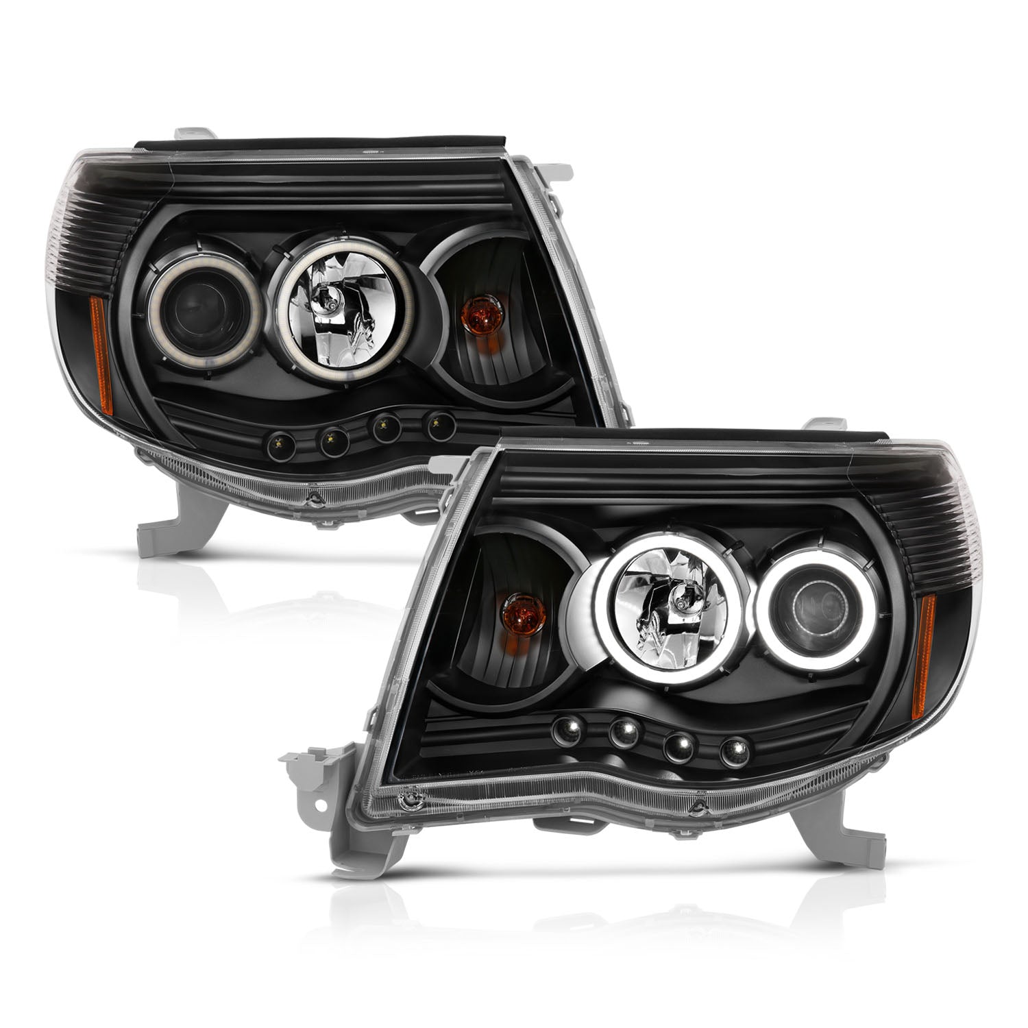 Projector Headlight Set w/Halo by ANZO USA