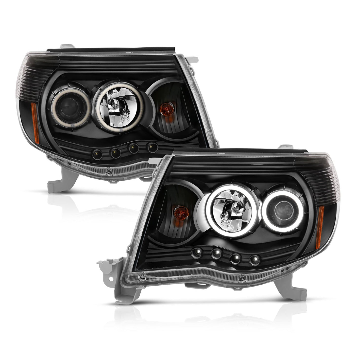 Projector Headlight Set w/Halo by ANZO USA