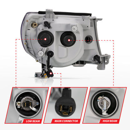 Projector Headlight Set w/Halo by ANZO USA