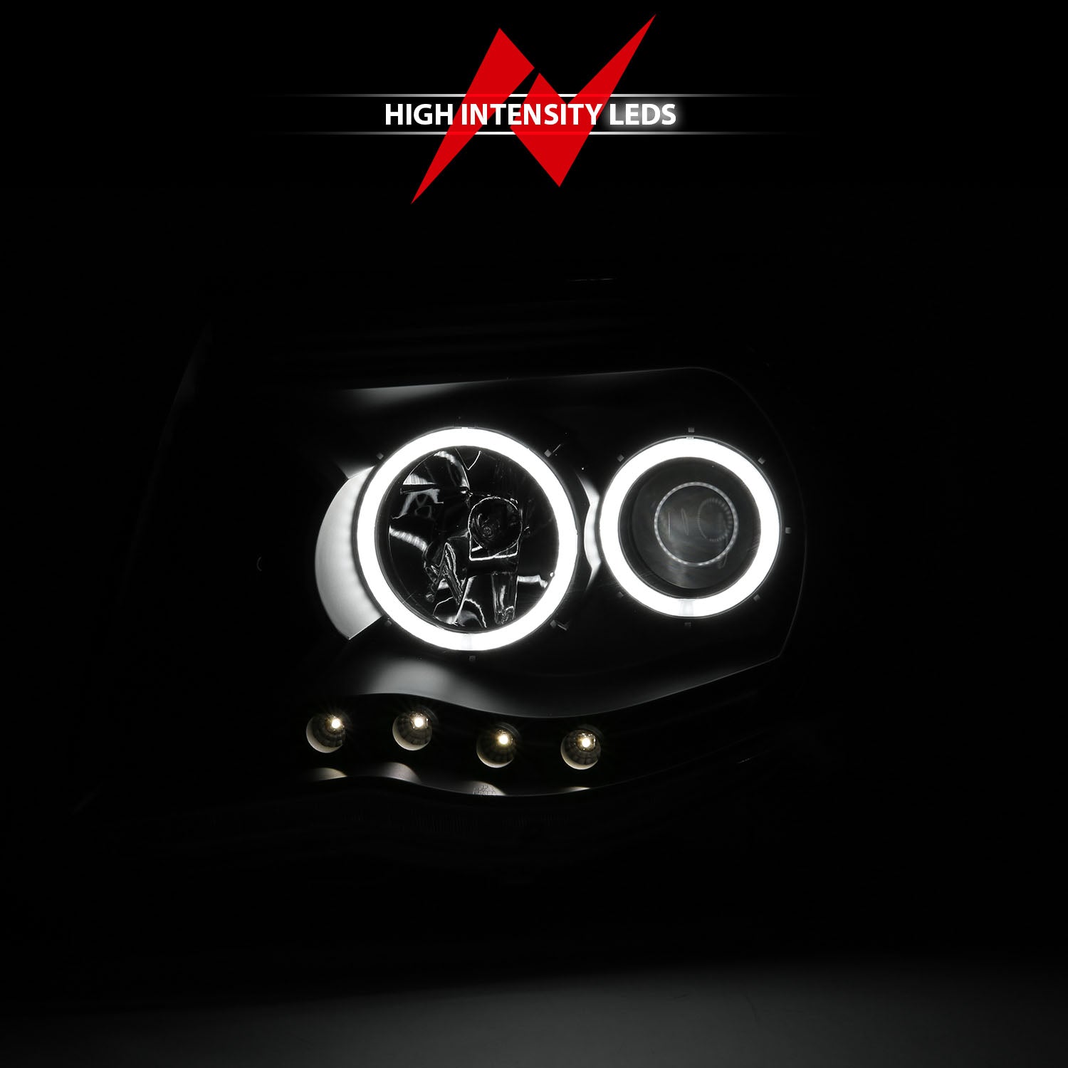 Projector Headlight Set w/Halo by ANZO USA