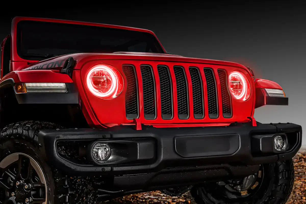 ORACLE Lighting 2018-2025 Jeep Wrangler JL LED Headlight Surface Mount Halo Kit by ORACLE Lighting