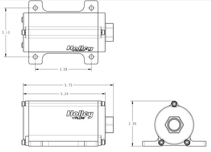 100 GPH Universal In-line Electric Fuel Pump by Holley