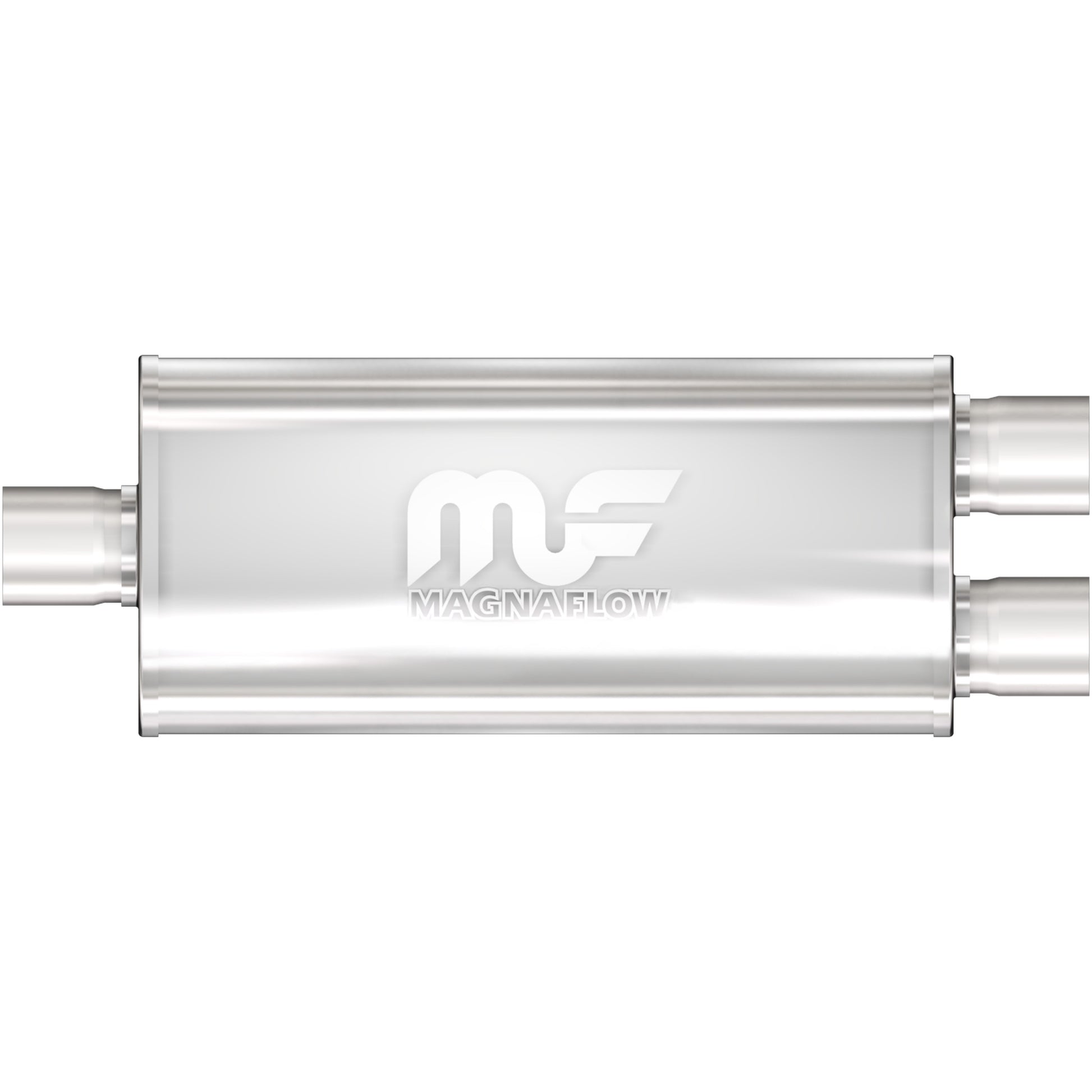 Straight-Through Performance Muffler; 3/2.5in. Center/Dual; 5x14x8 Body by MagnaFlow Exhaust Products