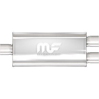 Straight-Through Performance Muffler; 3/2.5in. Center/Dual; 5x14x8 Body by MagnaFlow Exhaust Products
