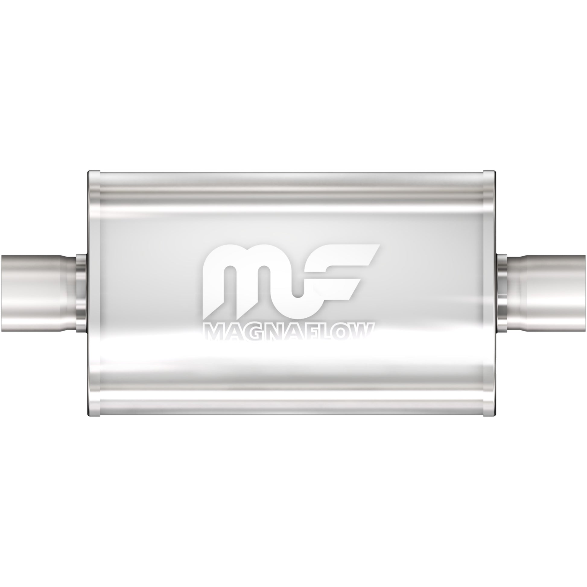 Straight-Through Performance Muffler; 2.5in. Center/Center; 5x14x8 Body by MagnaFlow Exhaust Products