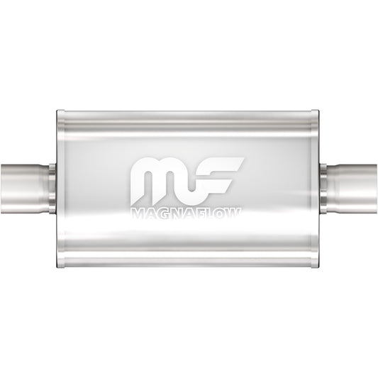 Straight-Through Performance Muffler; 2.5in. Center/Center; 5x14x8 Body by MagnaFlow Exhaust Products