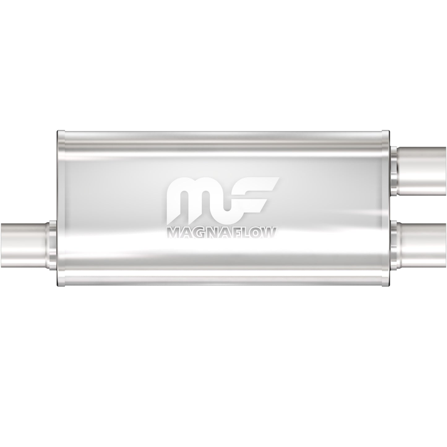 Straight-Through Performance Muffler; 3/2.5in. Offset/Dual; 5x18x8 Body by MagnaFlow Exhaust Products
