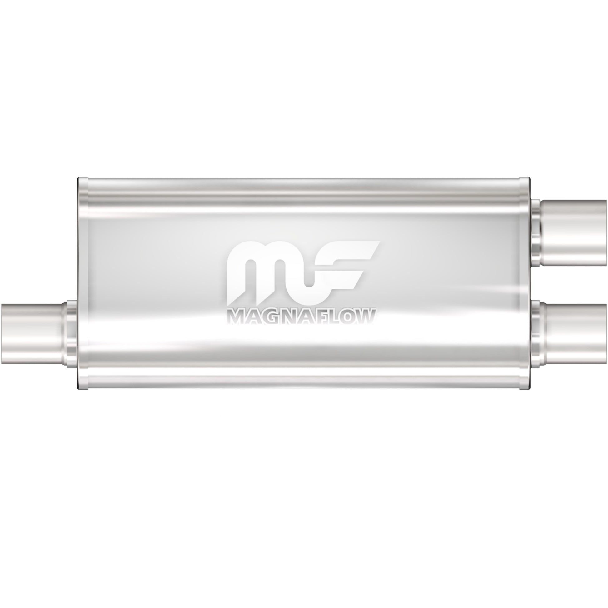 Straight-Through Performance Muffler; 3/2.5in. Offset/Dual; 5x18x8 Body by MagnaFlow Exhaust Products