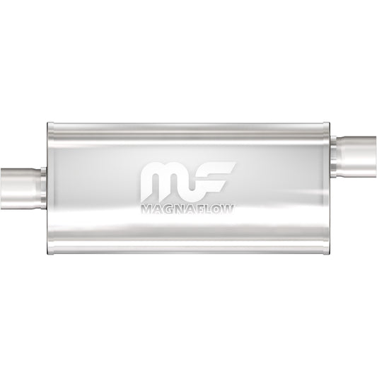 Straight-Through Performance Muffler; 2.5in. Offset/Center; 5x24x8 Body by MagnaFlow Exhaust Products
