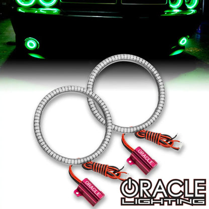 ORACLE Lighting 2015-2023 Dodge Challenger LED Surface Mount Projector Fog Halo Kit by ORACLE Lighting