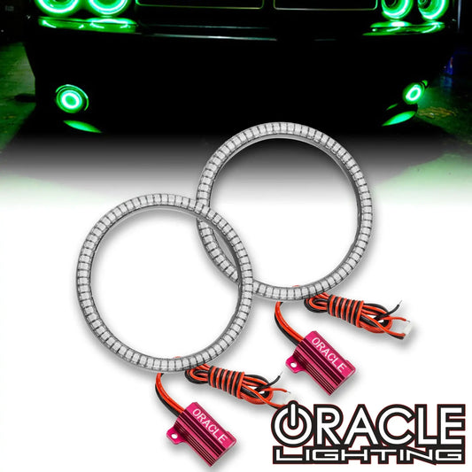 ORACLE Lighting 2015-2023 Dodge Challenger LED Surface Mount Projector Fog Halo Kit by ORACLE Lighting