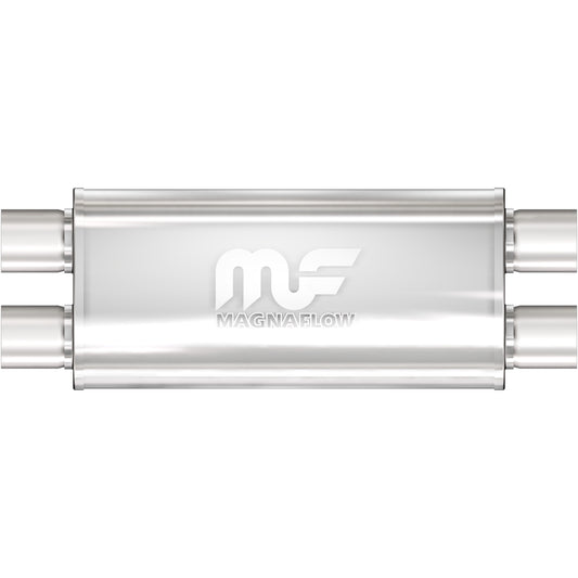 Magnaflow Straight-Through Performance Muffler; 3in. Dual/Dual; 5x18x8 Body by MagnaFlow Exhaust Products
